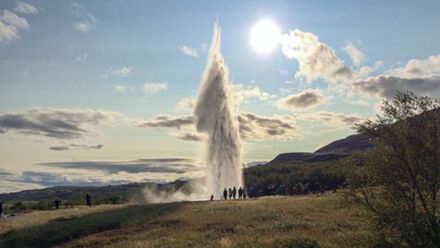 Iceland geysir hotspring