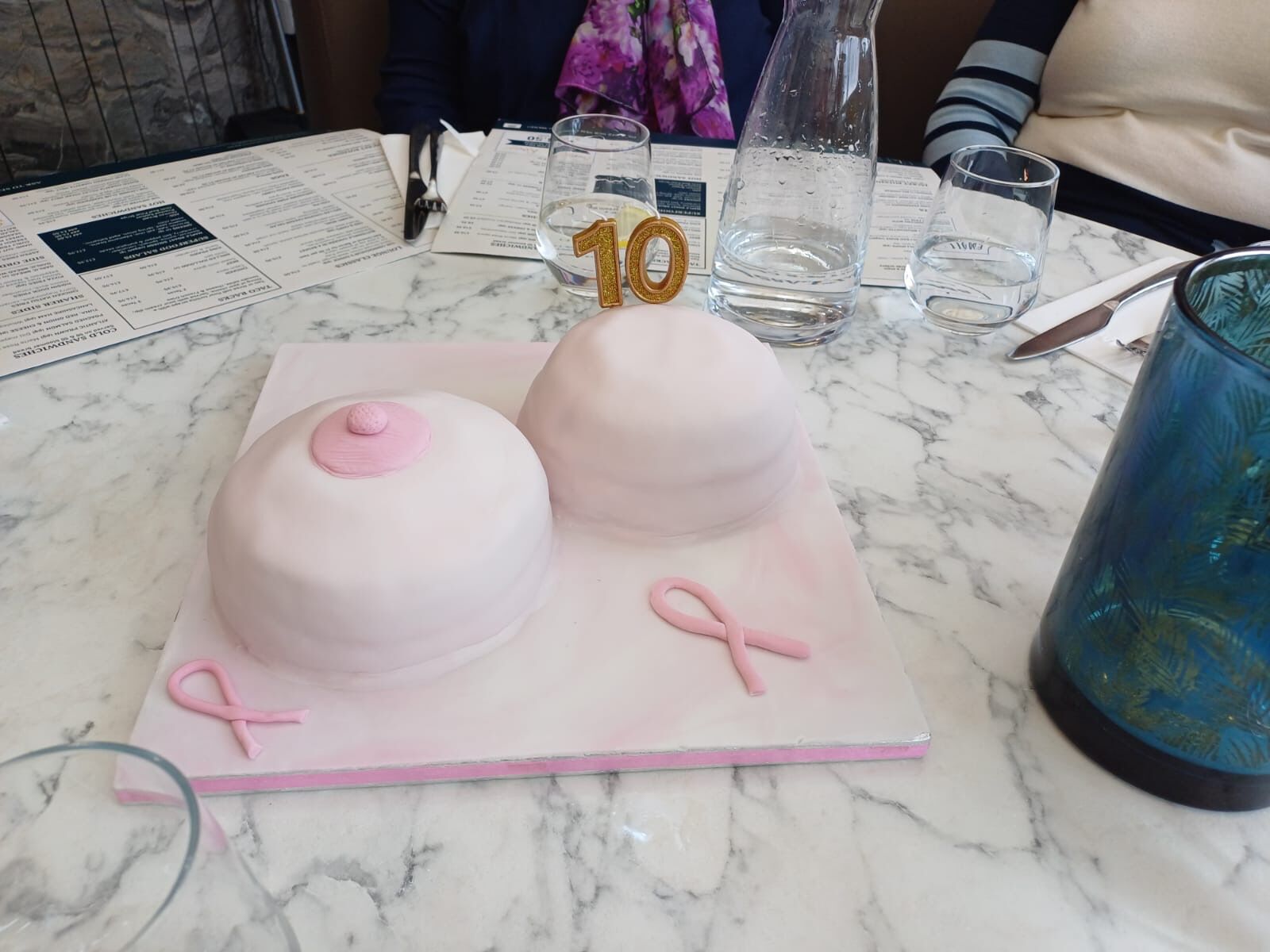 10 Year Celebration Boob Cake