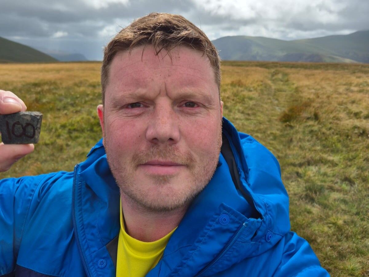 Joe Maden at his 100th Trig Point