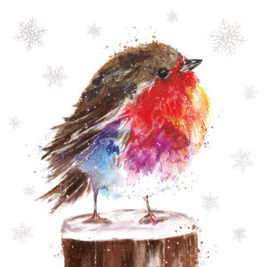 pendleside hospice 2026 christmas card fluffy robin snow