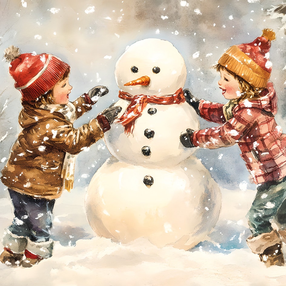 Christmas Card – We Built A Snowman